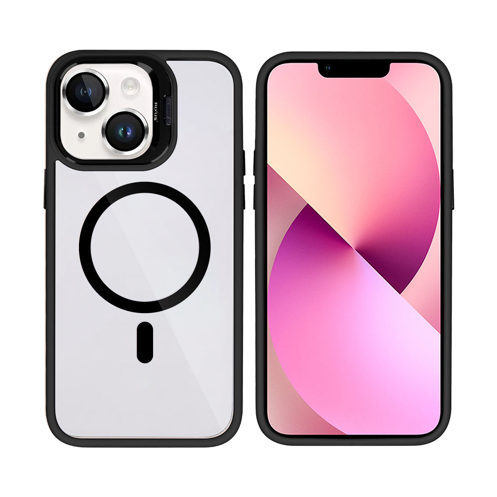 Rixus Classic 03 Case With MagSafe Compatible For Apple iPhone 13 Black