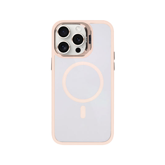 Rixus Classic 03 Case With MagSafe Compatible For Apple iPhone 12, 12 Pro Light Pink
