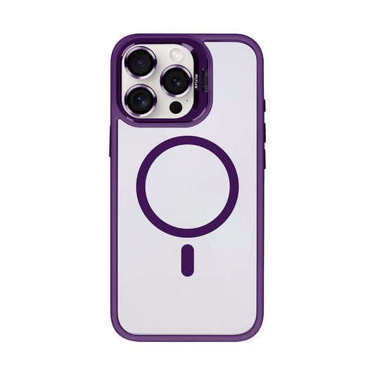 Rixus Classic 03 Case With MagSafe Compatible For Apple iPhone 12, 12 Pro Deep Purple