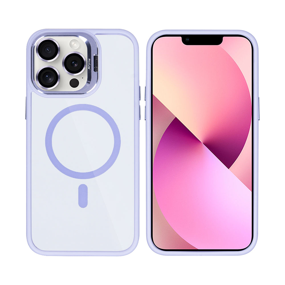 Rixus Classic 03 Case With MagSafe Compatible For Apple iPhone 12, 12 Pro Light Purple