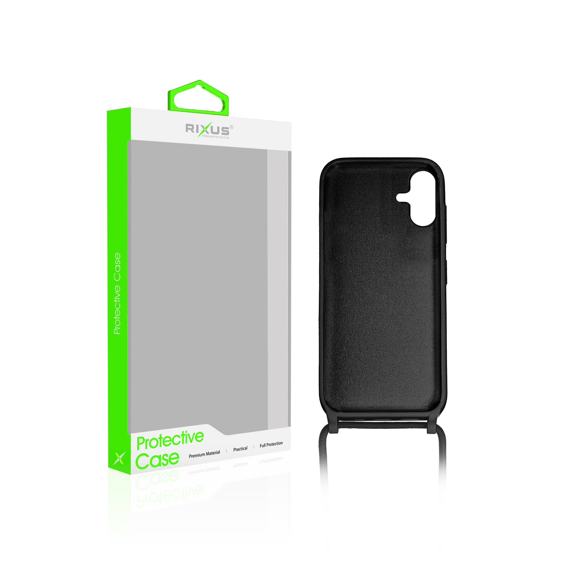 Rixus TPU Necklace Cord Cover For Samsung Galaxy A05 Black