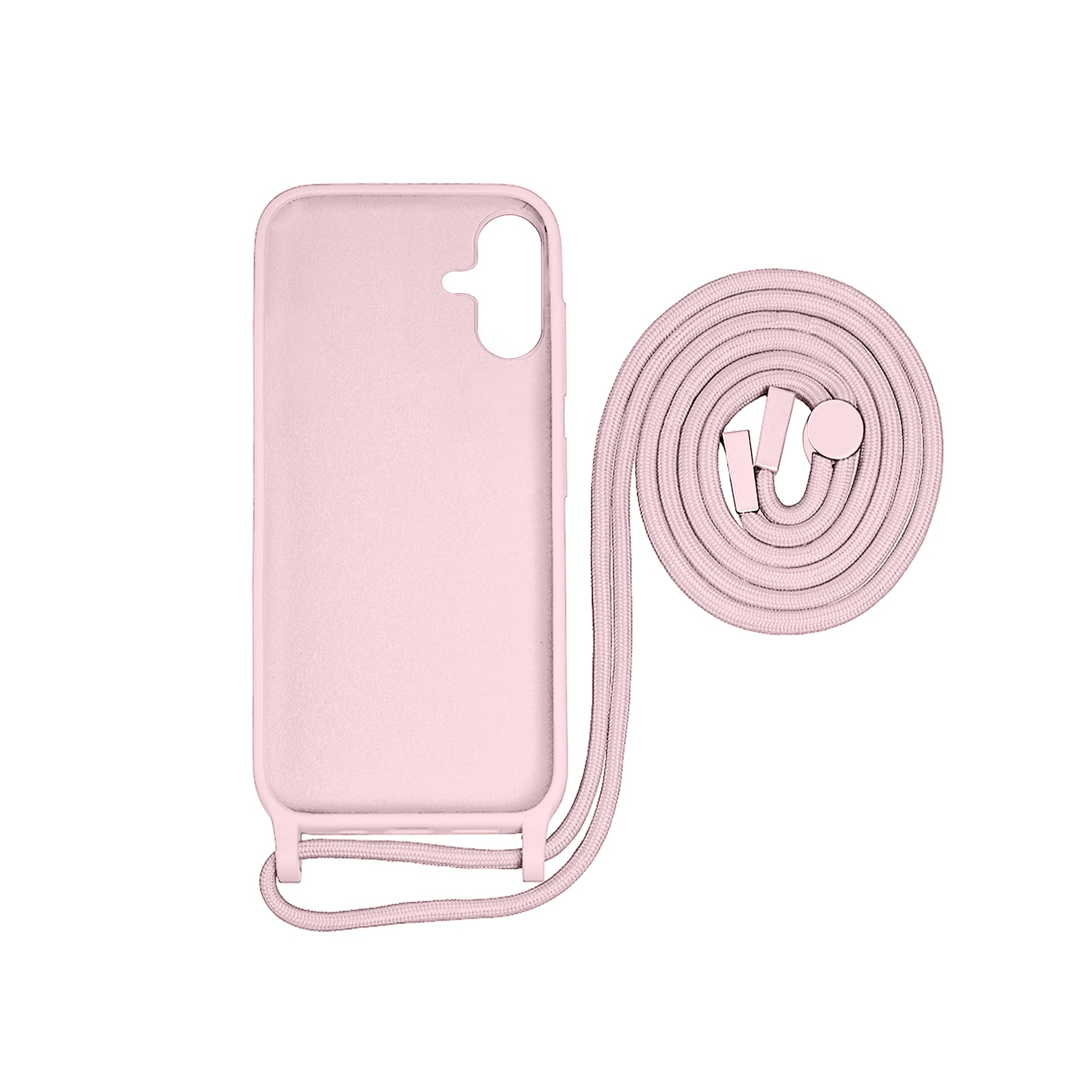 Rixus TPU Necklace Cord Cover For Samsung Galaxy A05 Pink