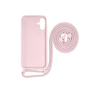Rixus TPU Necklace Cord Cover For Samsung Galaxy A05 Pink