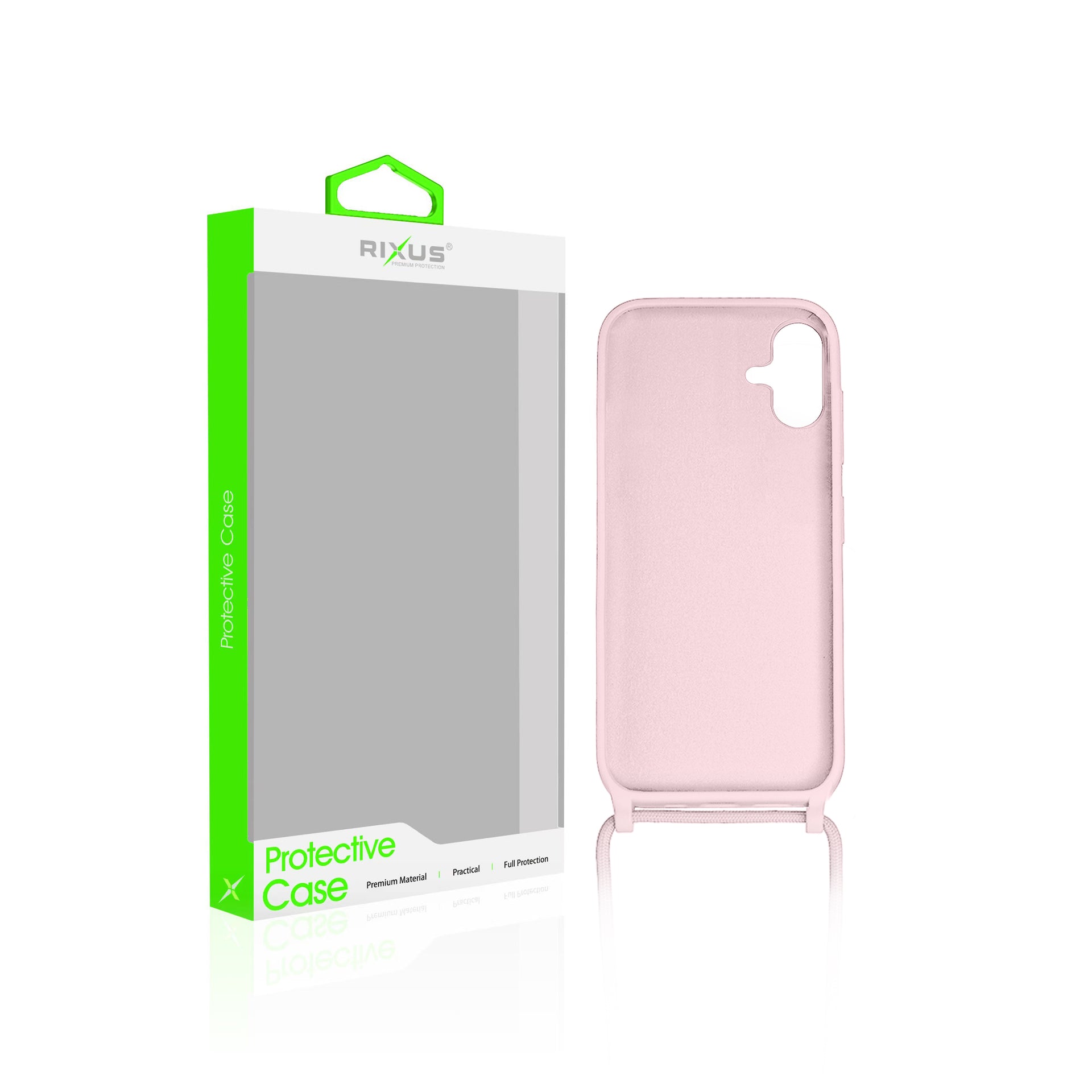 Rixus TPU Necklace Cord Cover For Samsung Galaxy A05 Pink