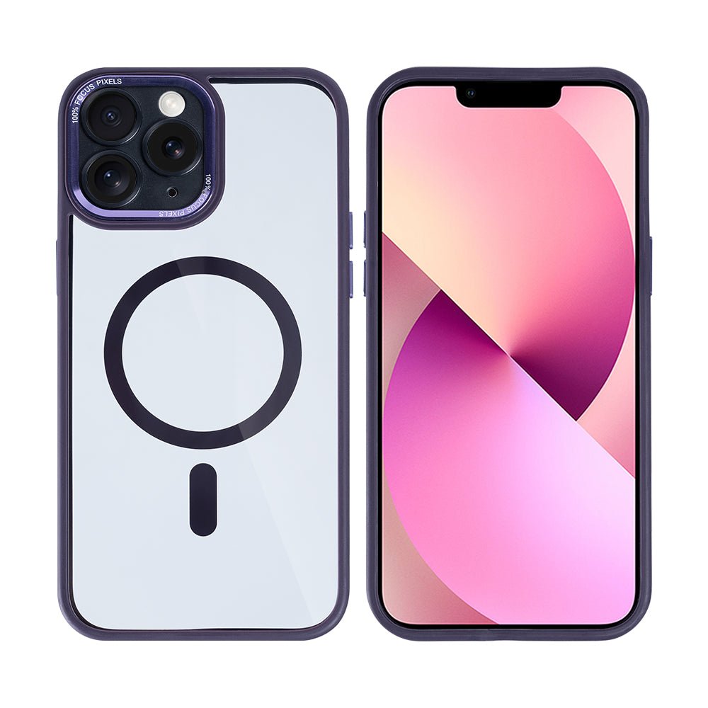 Rixus Classic 04 Case With MagSafe Compatible For Apple iPhone 11 Pro Max Purple