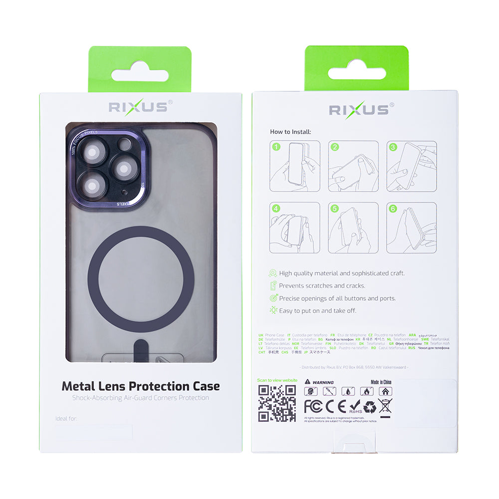 Rixus Classic 04 Case With MagSafe Compatible For Apple iPhone 11 Pro Max Purple