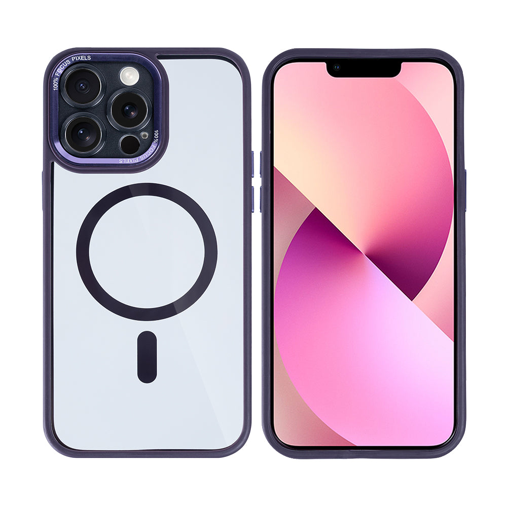 Rixus Classic 04 Case With MagSafe Compatible For Apple iPhone 13 Pro Max Purple