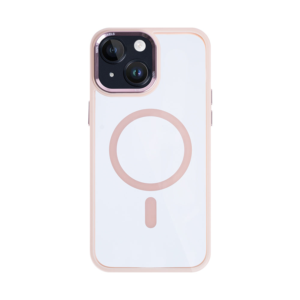 Rixus Classic 04 Case With MagSafe Compatible For Apple iPhone 14 Pink