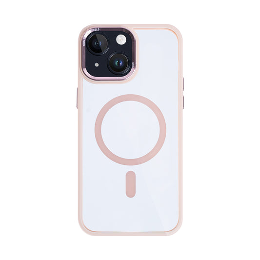 Rixus Classic 04 Case With MagSafe Compatible For Apple iPhone 14 Pink