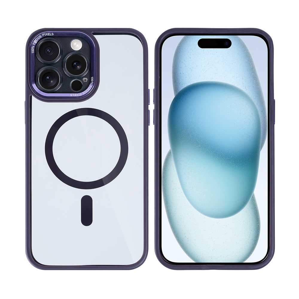 Rixus Classic 04 Case With MagSafe Compatible For Apple iPhone 14 Pro Max Purple