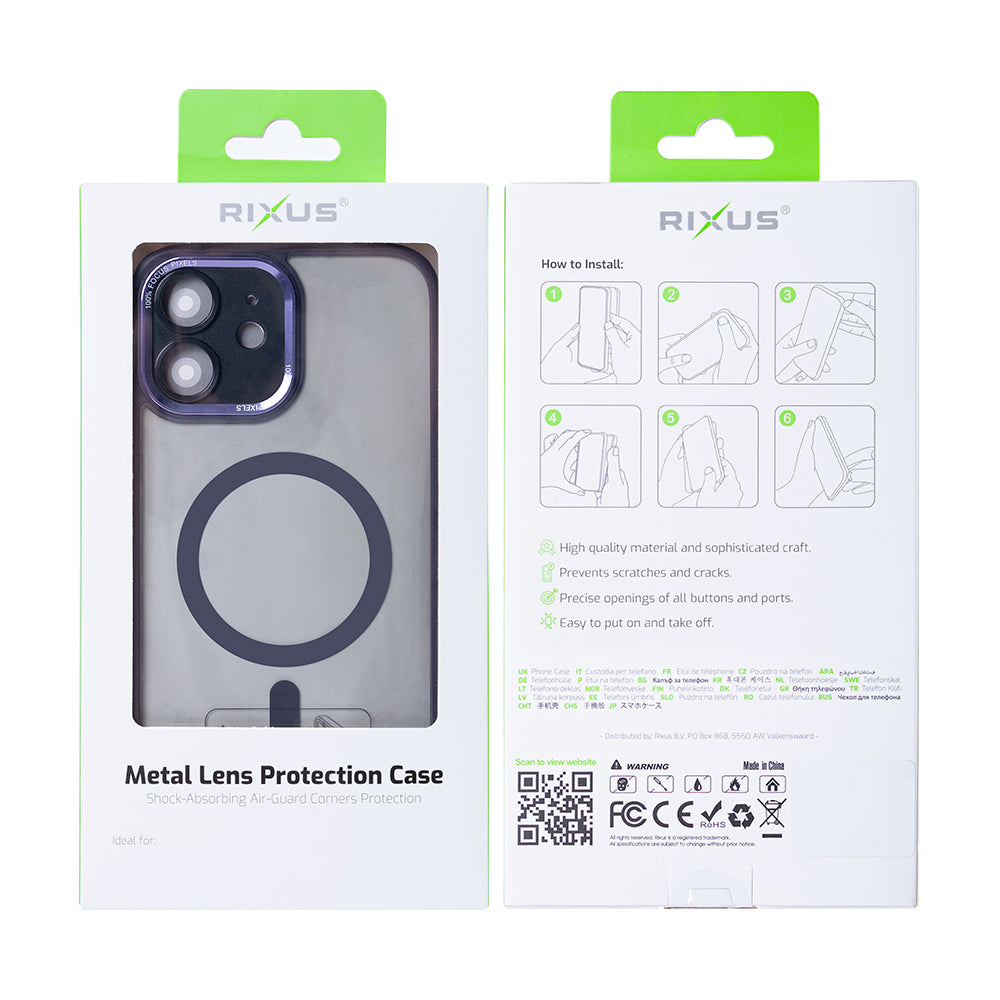 Rixus Classic 04 Case With MagSafe Compatible For Apple iPhone 11 Purple