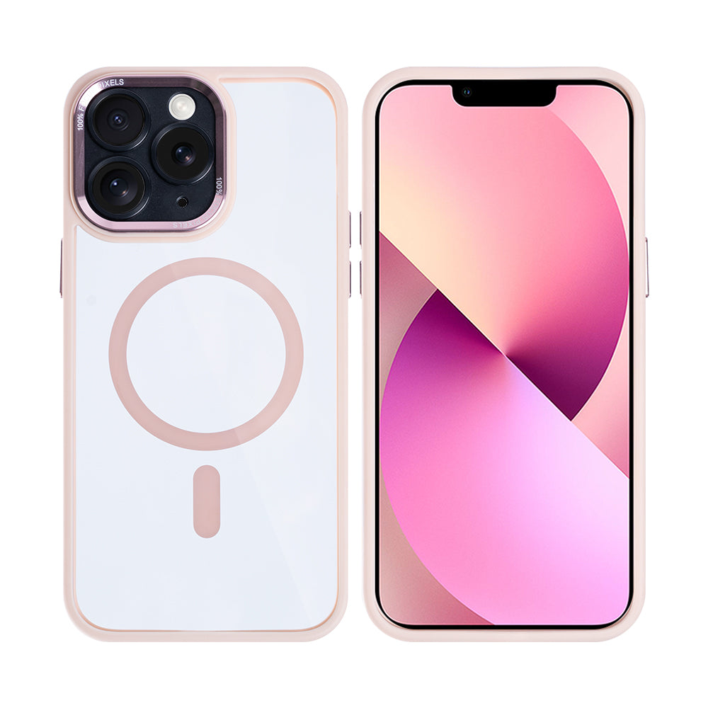 Rixus Classic 04 Case With MagSafe Compatible For Apple iPhone 11 Pro Max Pink