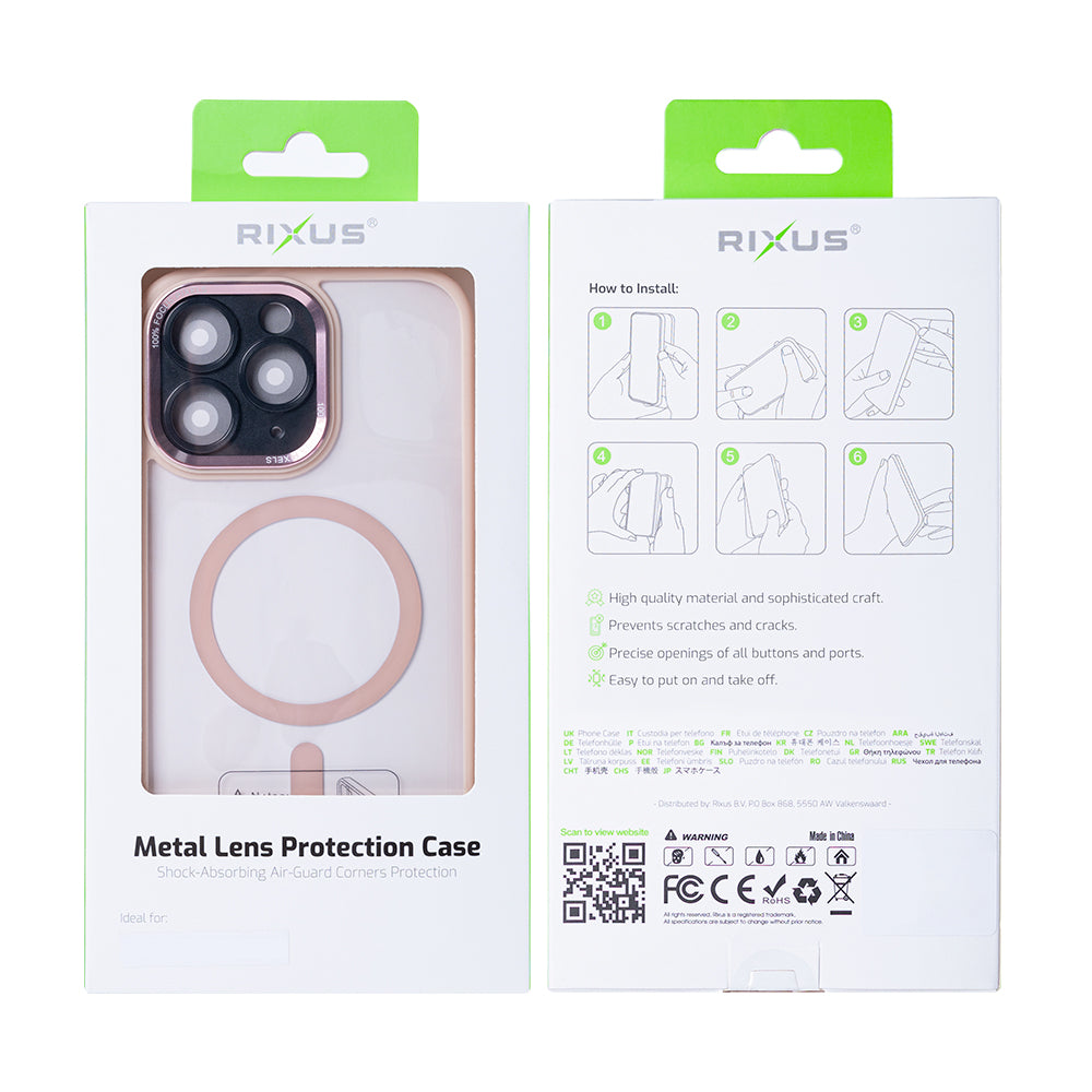Rixus Classic 04 Case With MagSafe Compatible For Apple iPhone 11 Pro Max Pink