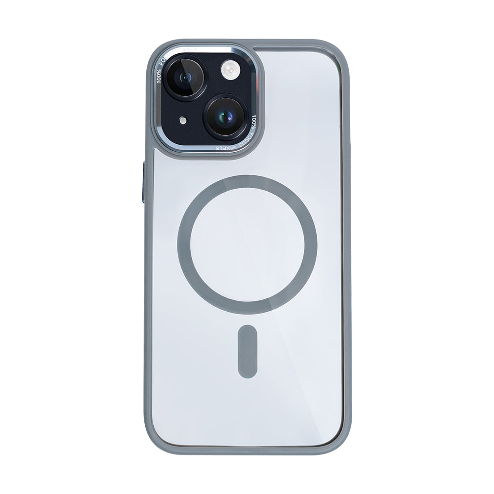 Rixus Classic 04 Case With MagSafe Compatible For Apple iPhone 15 Grey