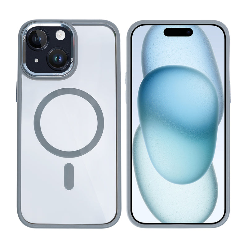 Rixus Classic 04 Case With MagSafe For Apple iPhone 15 Grey