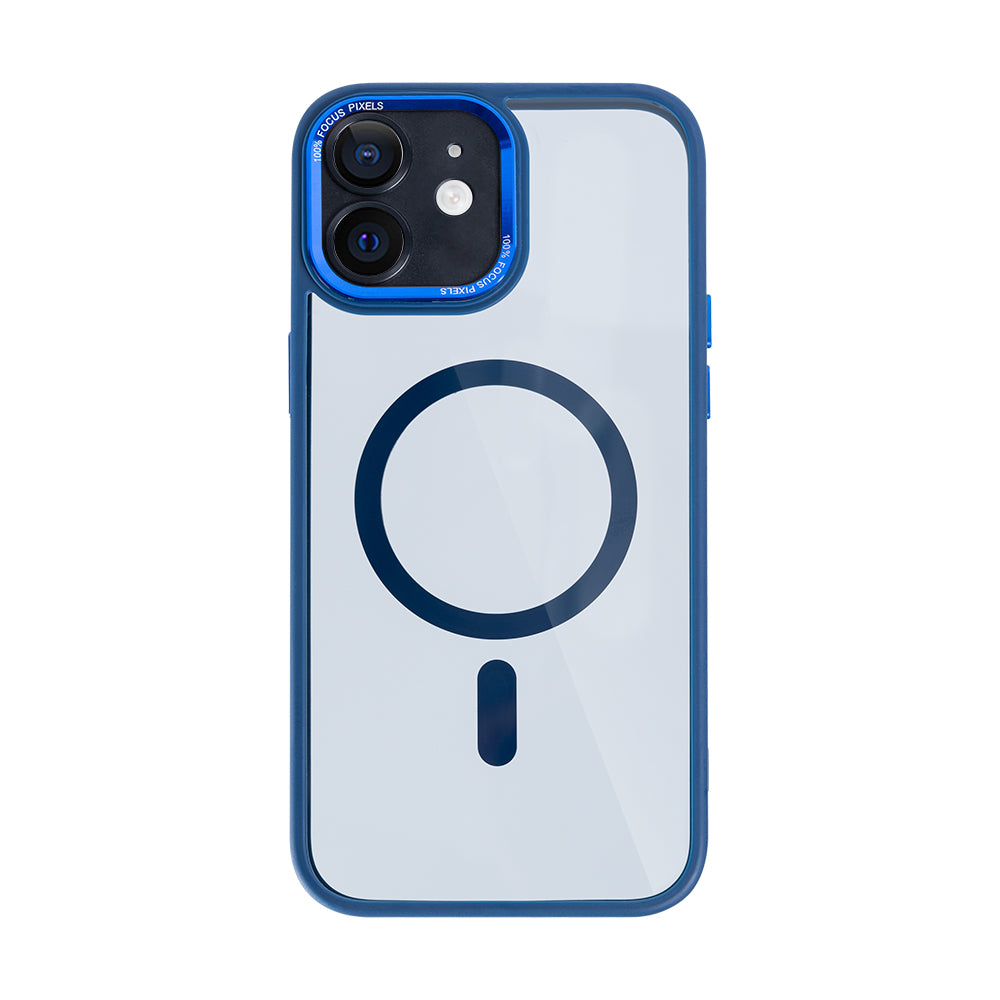 Rixus Classic 04 Case With MagSafe Compatible For Apple iPhone 12 Dark Blue