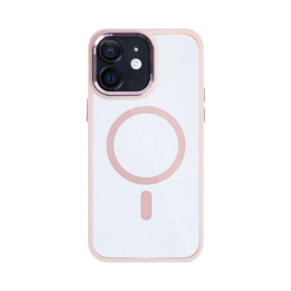 Rixus Classic 04 Case With MagSafe Compatible For Apple iPhone 12 Pink