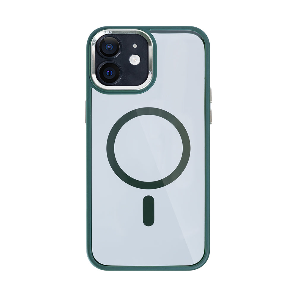 Rixus Classic 04 Case With MagSafe Compatible For Apple iPhone 12 Dark Green