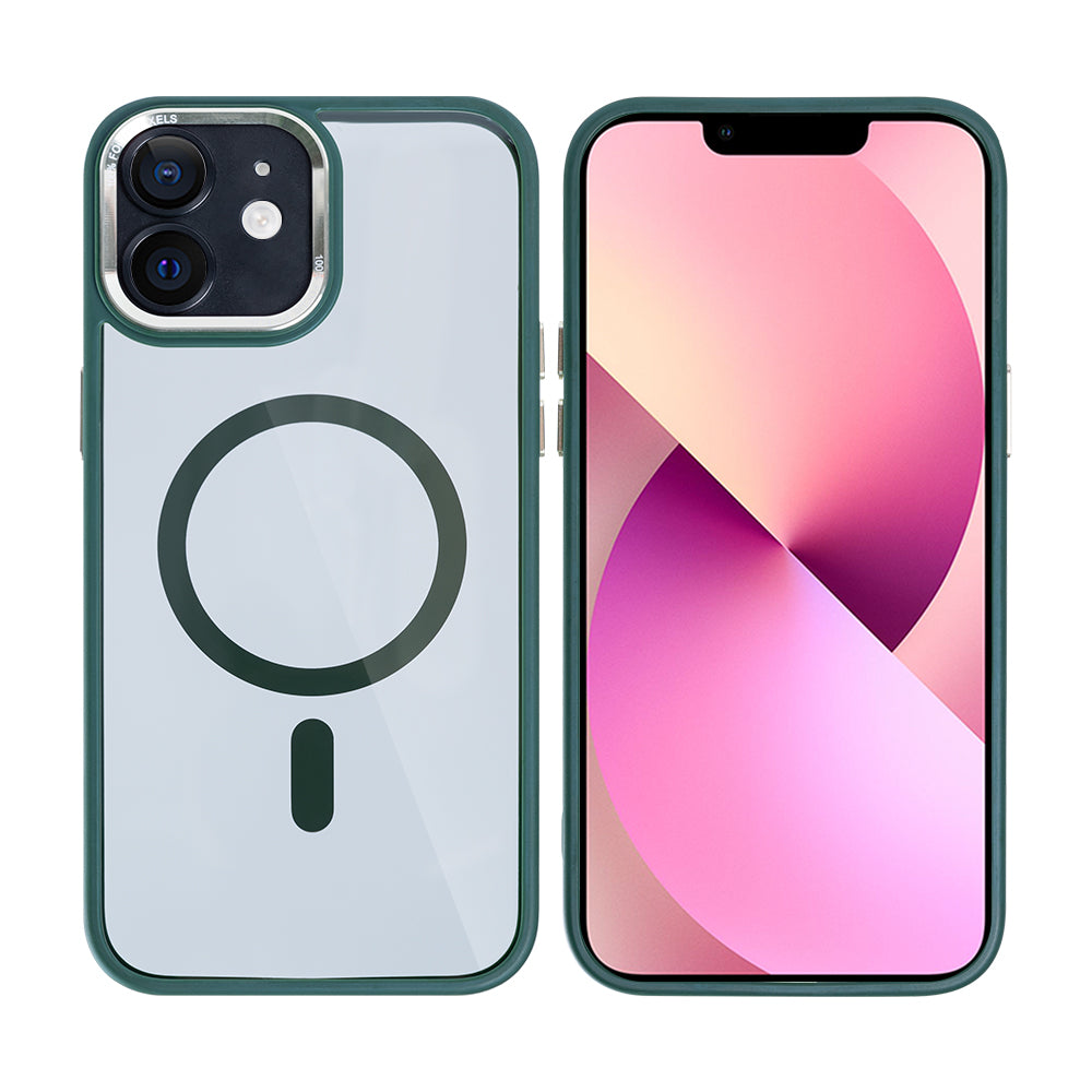 Rixus Classic 04 Case With MagSafe Compatible For Apple iPhone 12 Dark Green