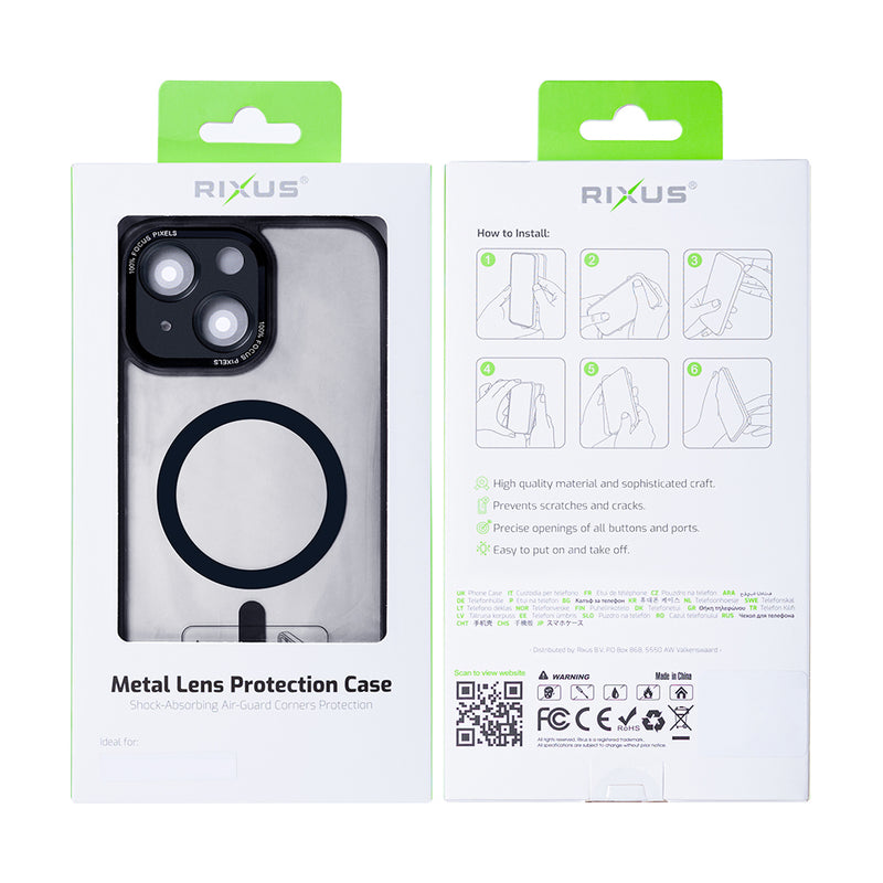 Rixus Classic 04 Case With MagSafe For iPhone 14 Black