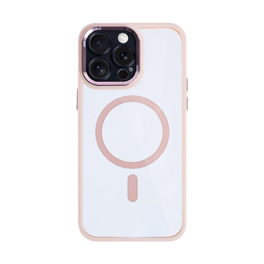 Rixus Classic 04 Case With MagSafe Compatible For Apple iPhone 14 Pro Pink