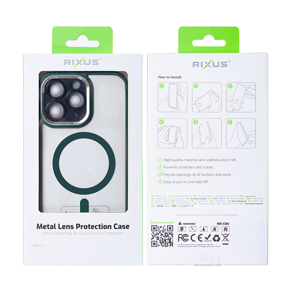 Rixus Classic 04 Case With MagSafe Compatible For Apple iPhone 11 Pro Max Dark Green