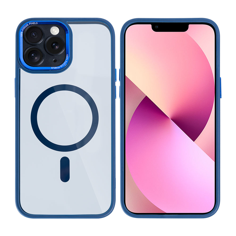 Rixus Classic 04 Case With MagSafe Compatible For Apple iPhone 11 Pro Max Dark Blue
