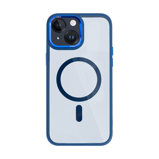 Rixus Classic 04 Case With MagSafe Compatible For Apple iPhone 14 Dark Blue