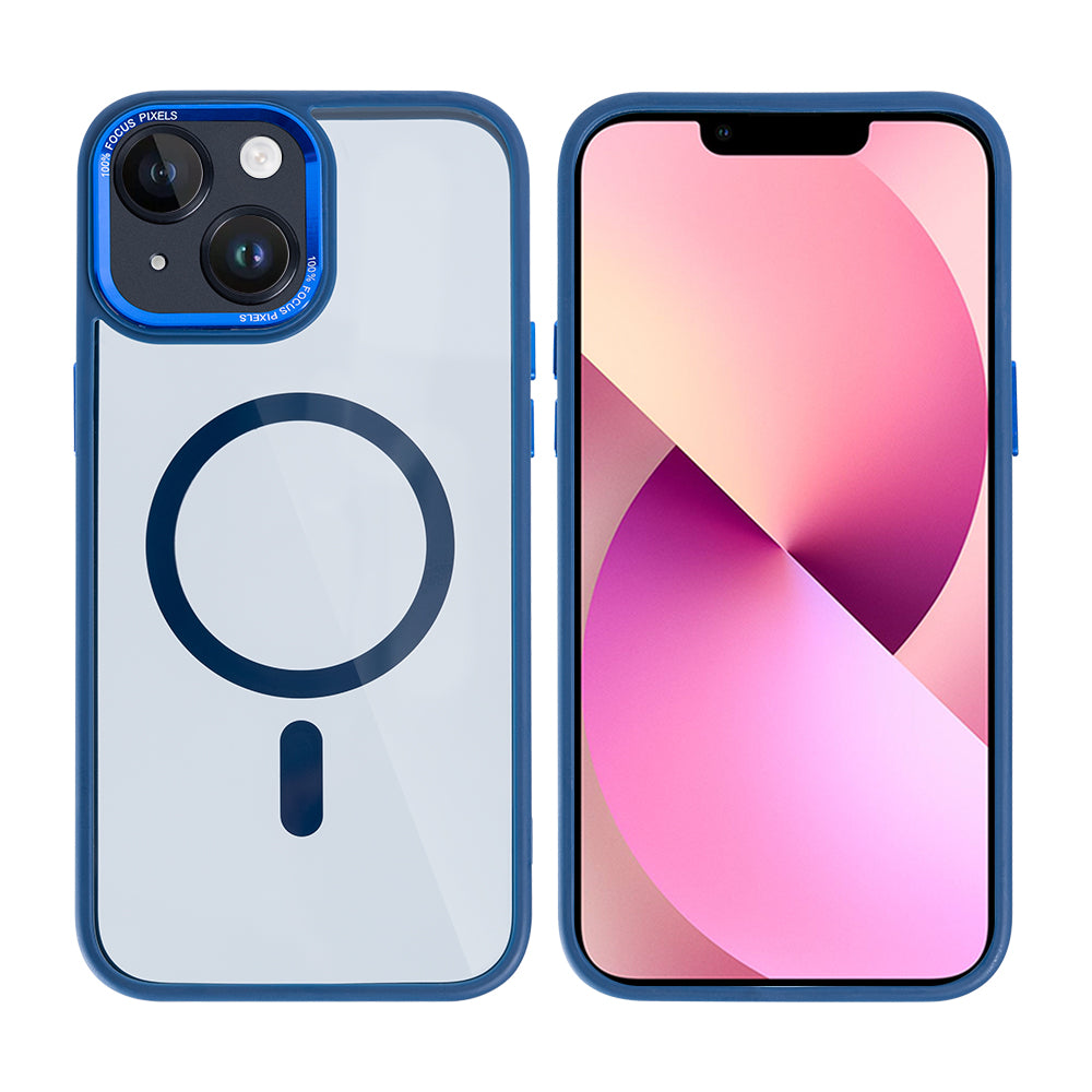 Rixus Classic 04 Case With MagSafe Compatible For Apple iPhone 14 Dark Blue