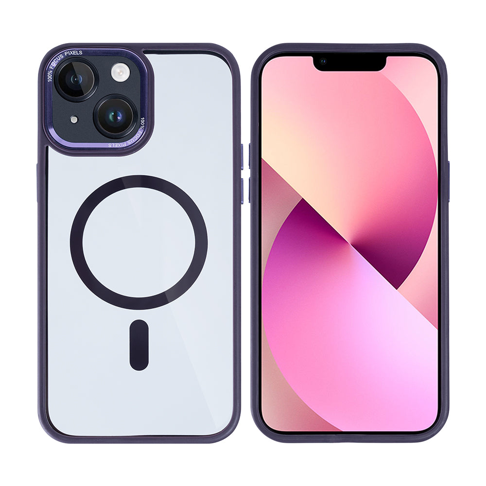Rixus Classic 04 Case With MagSafe Compatible For Apple iPhone 14 Plus Purple
