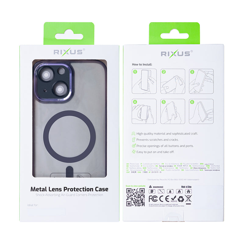 Rixus Classic 04 Case With MagSafe For iPhone 14 Plus Purple
