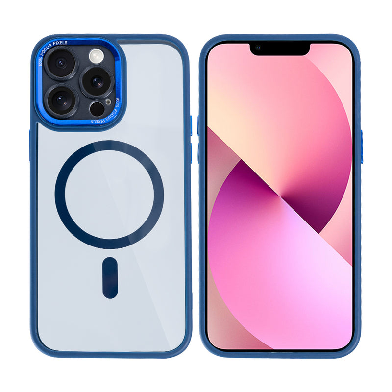 Rixus Classic 04 Case With MagSafe For iPhone 13 Pro Max Dark Blue