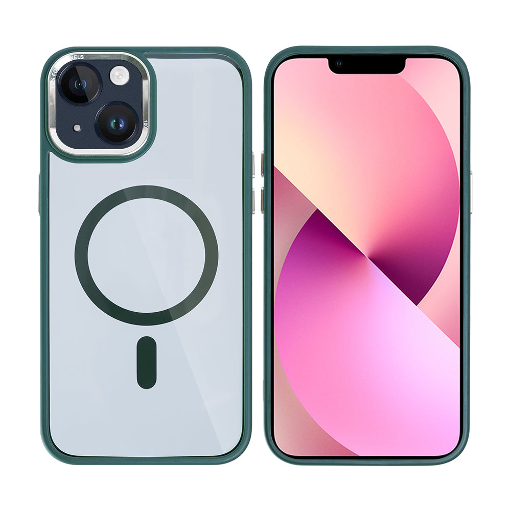 Rixus Classic 04 Case With MagSafe Compatible For Apple iPhone 13 Dark Green