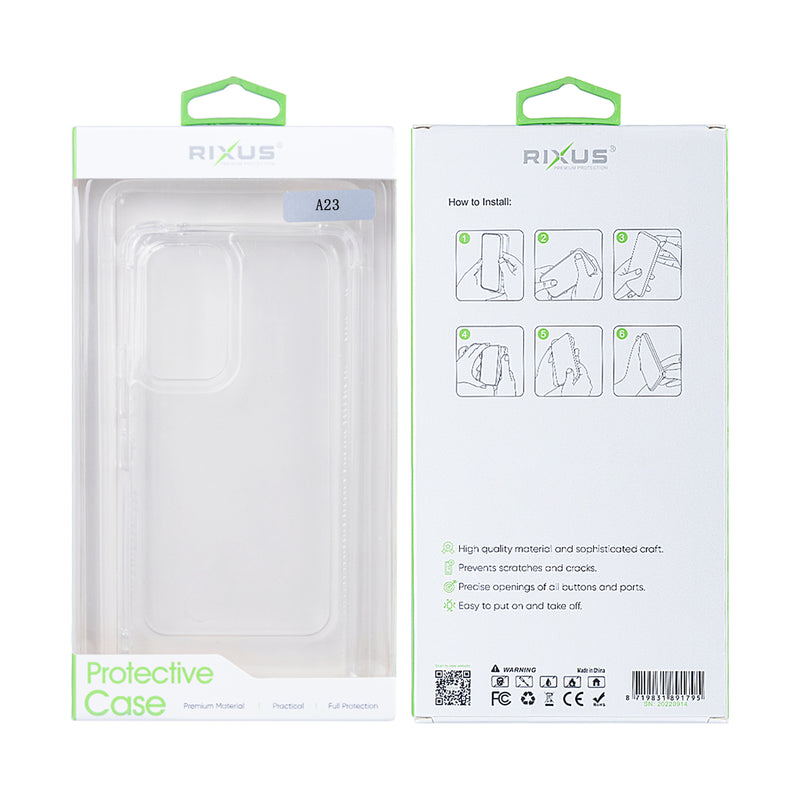 Rixus For Samsung Galaxy A23 Anti-Burst Case Transparent