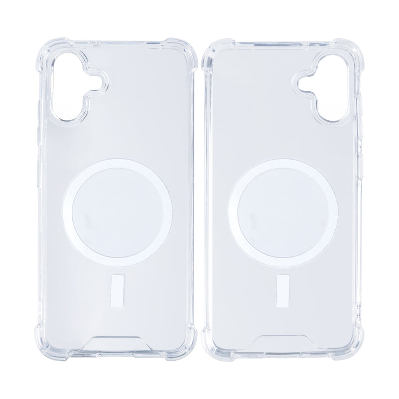 Rixus For Samsung Galaxy A05 A055F Anti-Burst Case With MagSafe Transparent