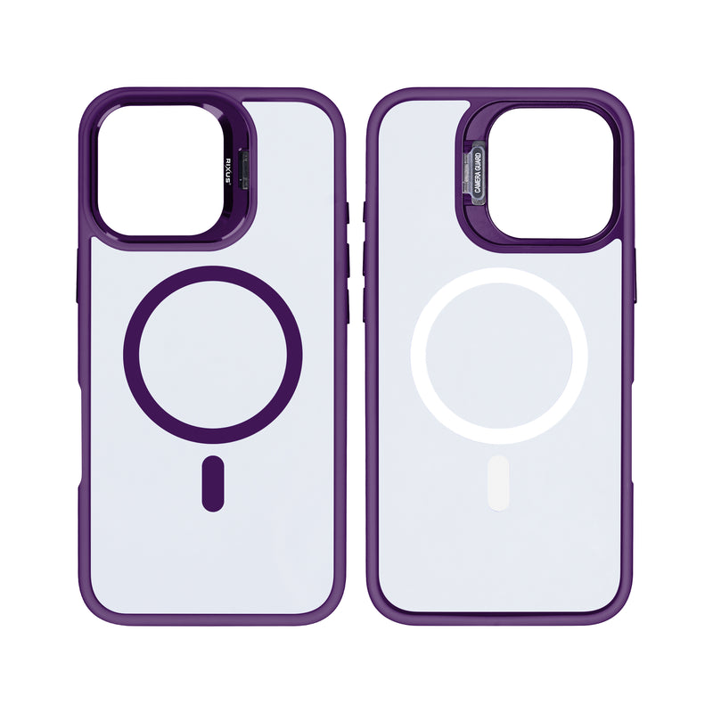 Rixus Classic 03 Case With MagSafe For iPhone 16 Pro Deep Purple