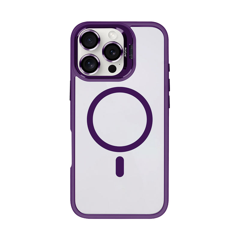 Rixus Classic 03 Case With MagSafe For Apple iPhone 16 Pro Max Deep Purple
