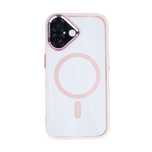 Rixus Classic 04 Case With MagSafe Compatible For Apple iPhone 16 Plus Pink
