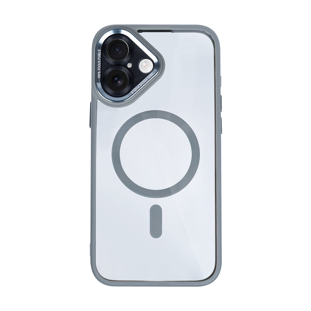 Rixus Classic 04 Case With MagSafe Compatible For Apple iPhone 16 Plus Grey