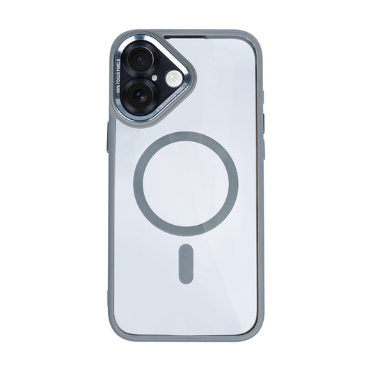 Rixus Classic 04 Case With MagSafe Compatible For Apple iPhone 16 Plus Grey