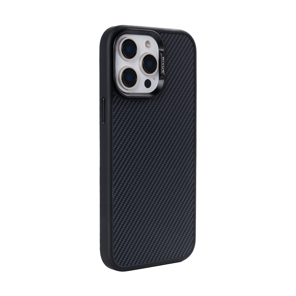 Rixus Mag Carbon With MagSafe Compatible For Apple iPhone 14 Pro Max Titanium Black