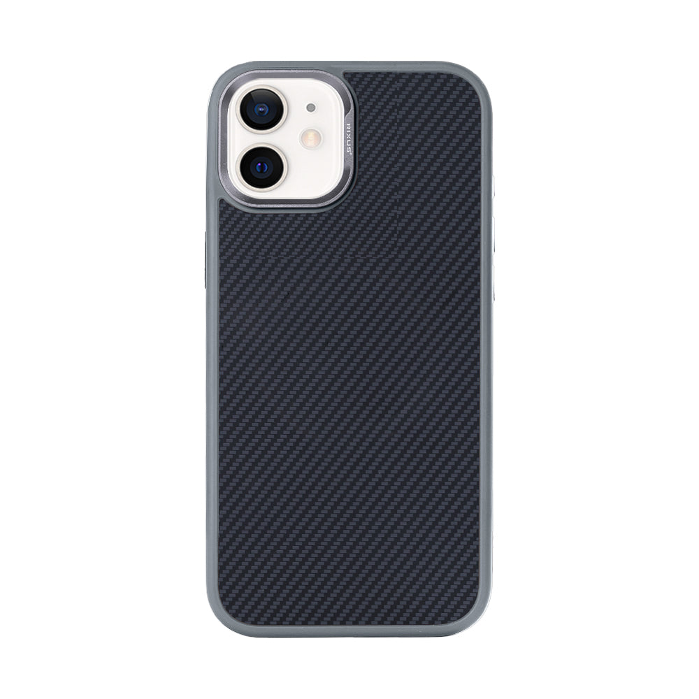 Rixus Mag Carbon With MagSafe Compatible For Apple iPhone 11 Titanium Grey