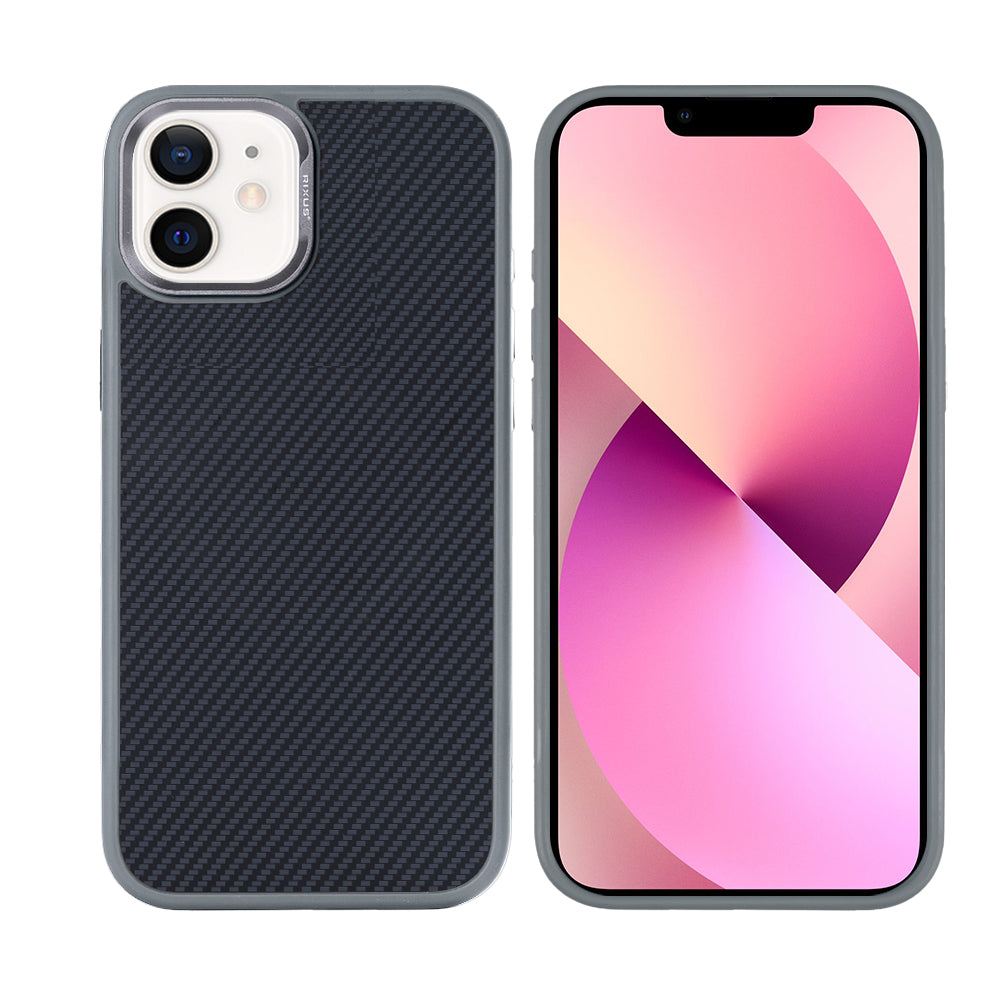 Rixus Mag Carbon With MagSafe Compatible For Apple iPhone 11 Titanium Grey