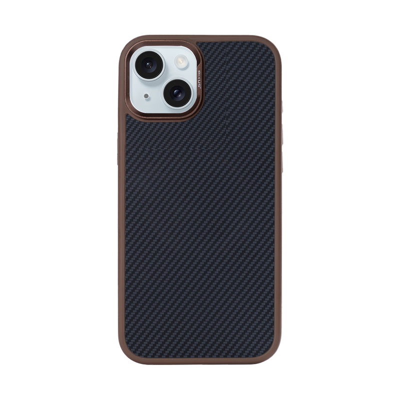 Rixus Mag Carbon With MagSafe For iPhone 13 Brown