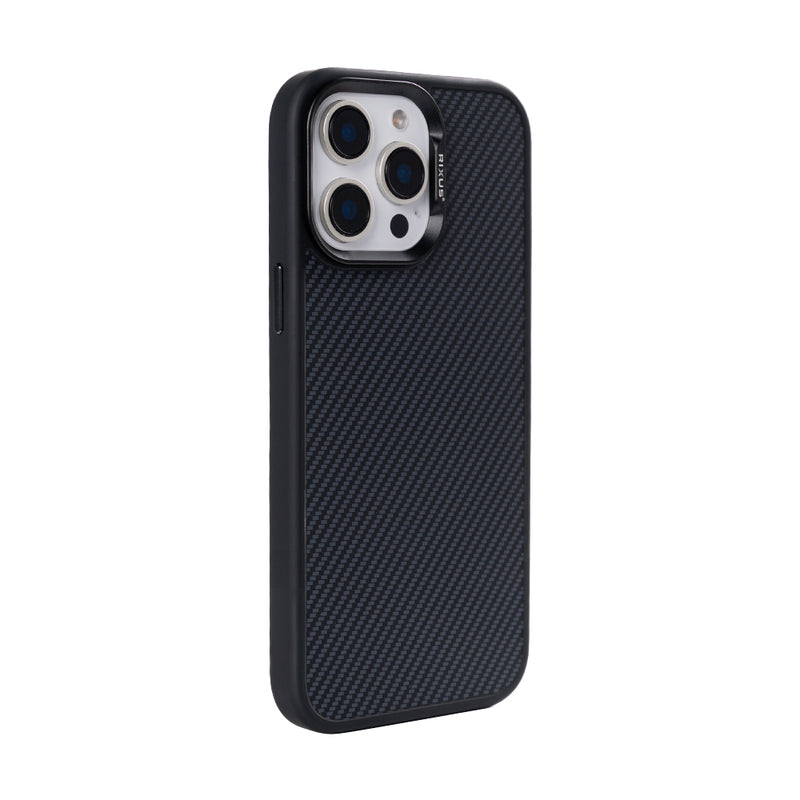 Rixus Mag Carbon With MagSafe For iPhone 13 Pro Max Titanium Black