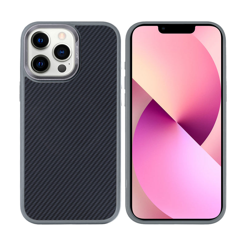 Rixus Mag Carbon With MagSafe For iPhone 13 Pro Max Titanium Grey