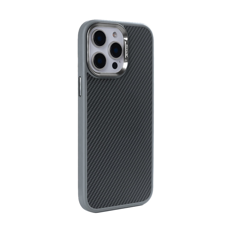 Rixus Mag Carbon With MagSafe For iPhone 13 Pro Max Titanium Grey