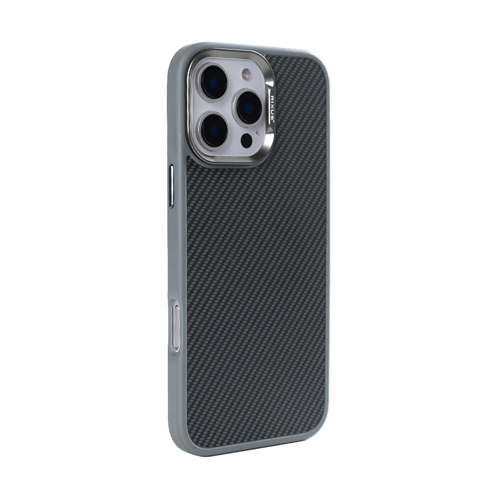 Rixus Mag Carbon With MagSafe Compatible For Apple iPhone 16 Pro Titanium Grey