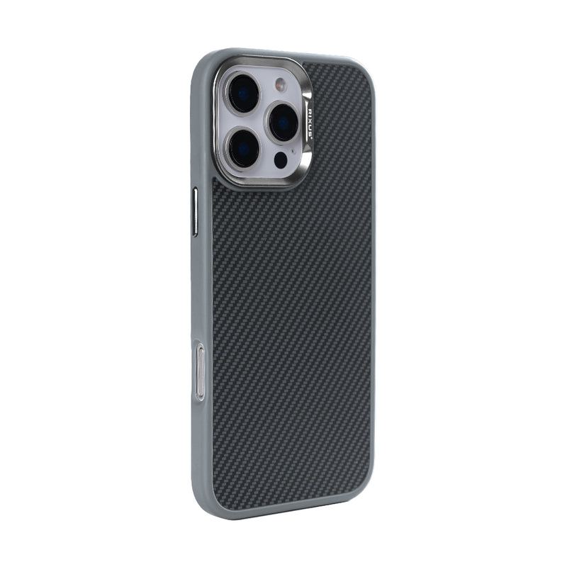 Rixus Mag Carbon With MagSafe For iPhone 16 Pro Titanium Grey