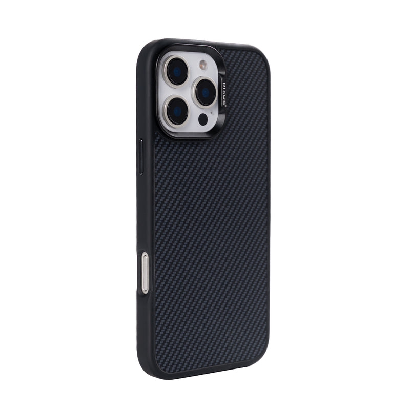 Rixus Mag Carbon With MagSafe For iPhone 16 Pro Titanium Black